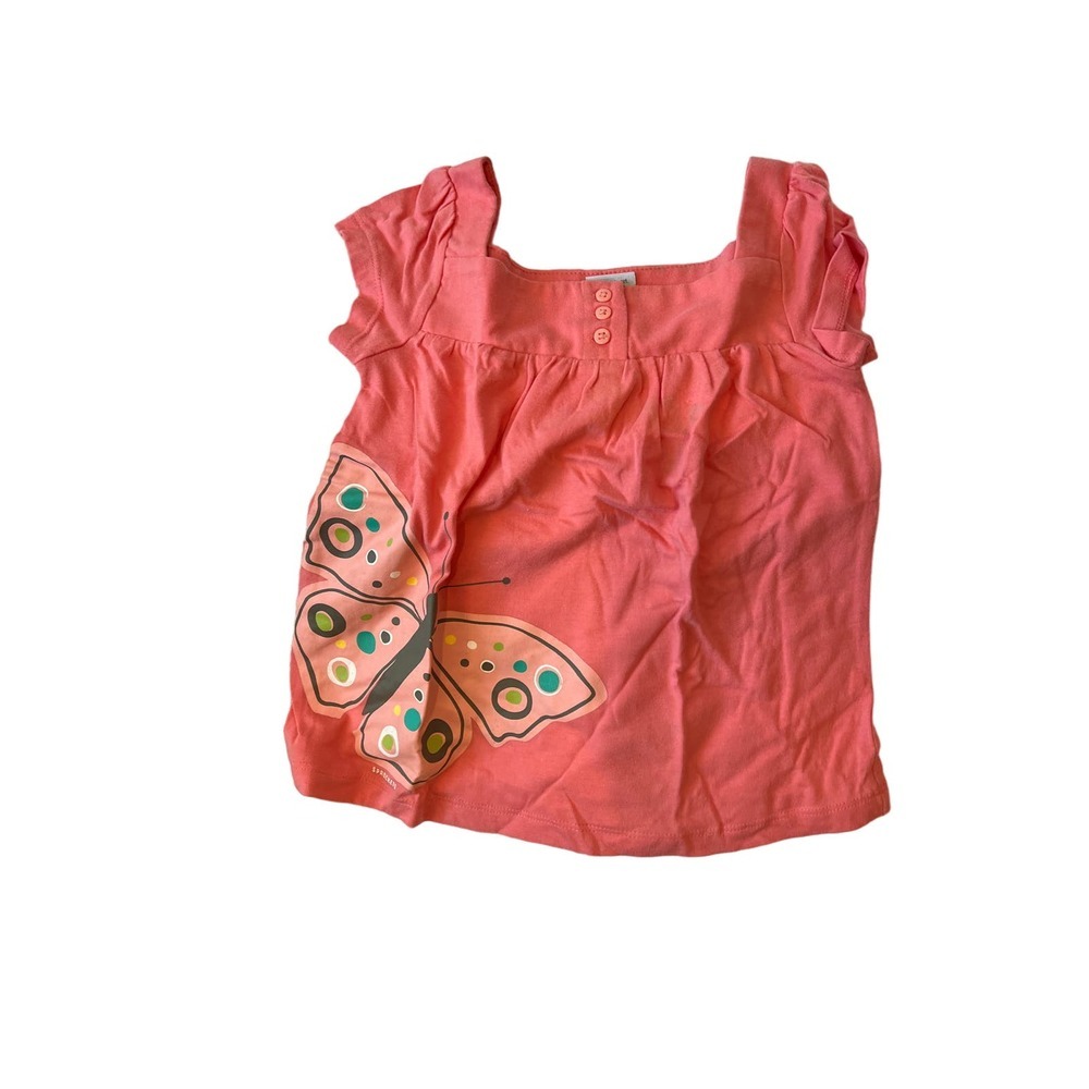 Sprockets Butterfly Tank Blouse Girls Size 4T